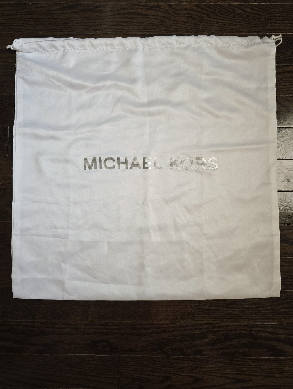 Michael Kors White Dust Bag with Silver Logo